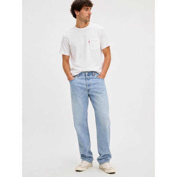 Levi's Other - Levis 501 Mens Vintage Light Wash Straight Leg Button Fly Jeans 36x34 USA Made